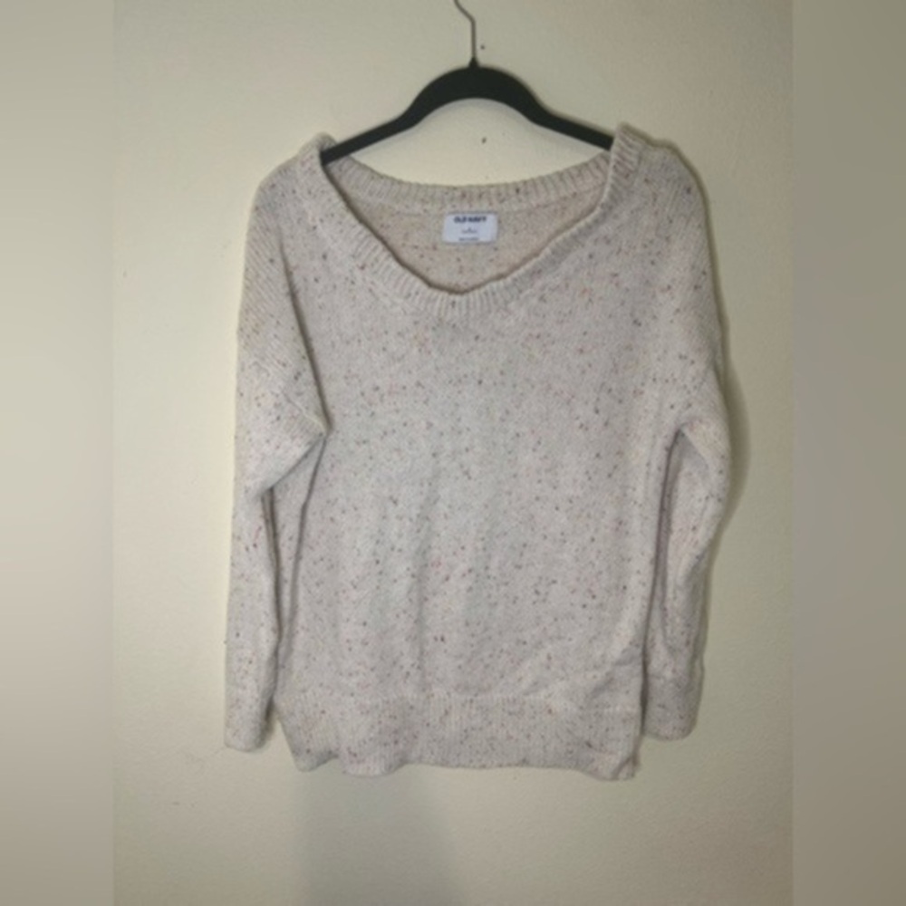 Old Navy Cream Speckled Sweater